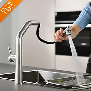 Vgx Bathroom Faucets Pull Out Basin Mixer Sink