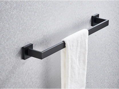 Bathroom Hardware Black Robe Hook Towel Rail Bar
