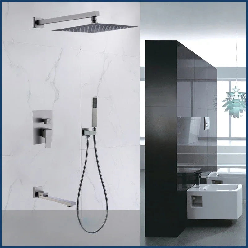 Concealed Shower System 2/3 Ways Water Outlet Hidden