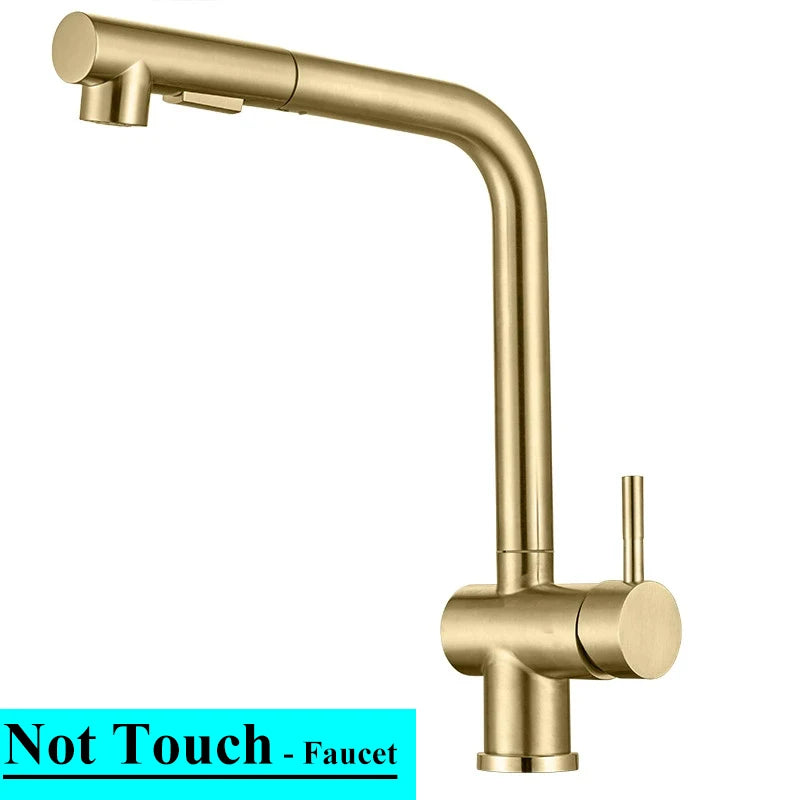 Handfree Grey Touch On Faucet Stainless Steel Cold