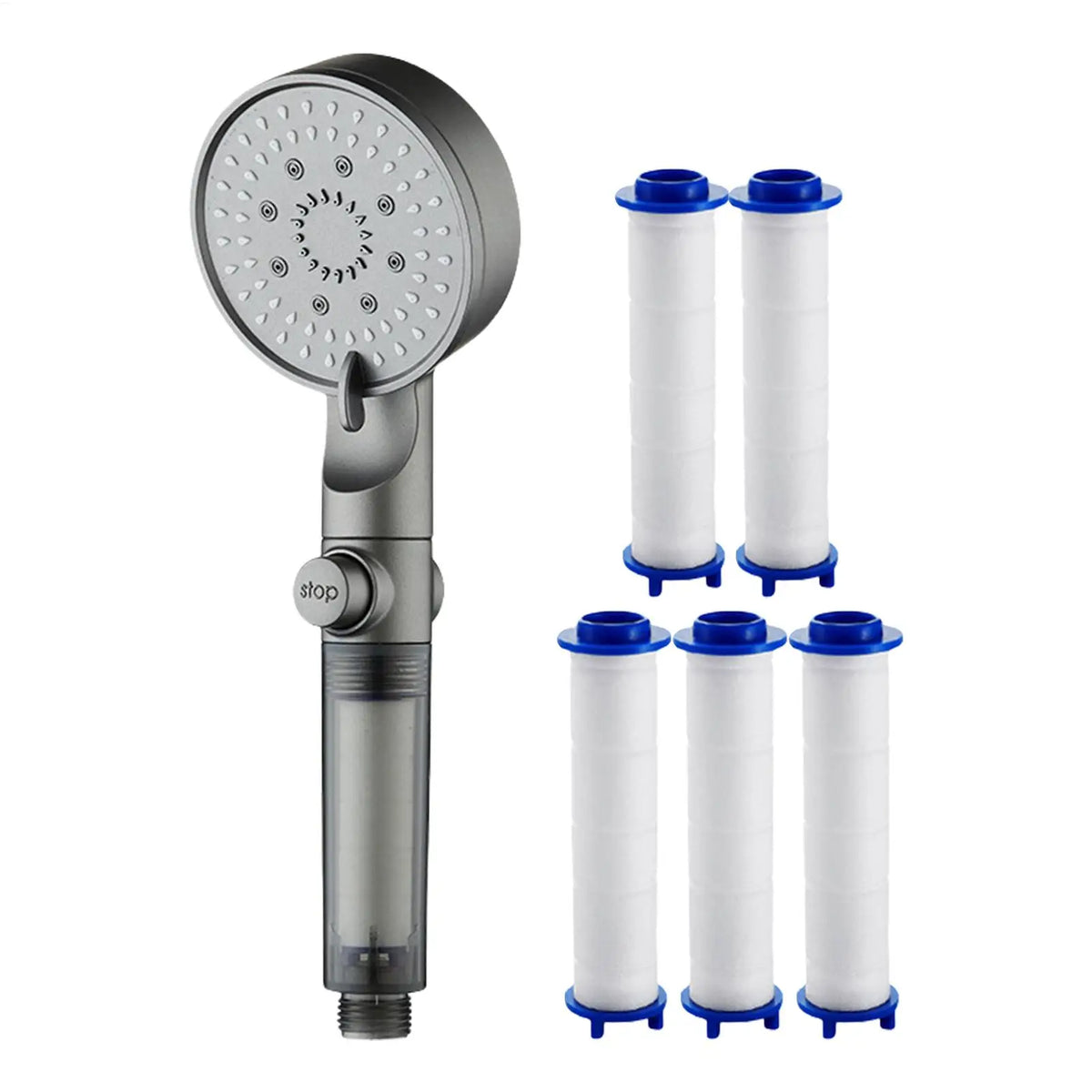 5-Mode Filtered Shower Head High Pressure Adjustable Sprayer