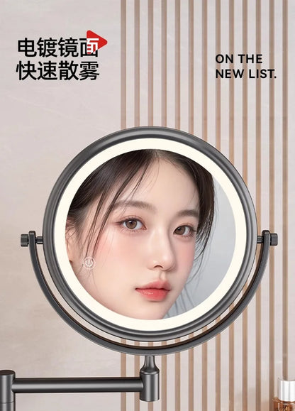 Rotatable Led Light Suction Cup Makeup Wall Mirror