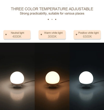Usb Tri-Color Dimming Hollywood Mirror Headlamp Mirror Lamp