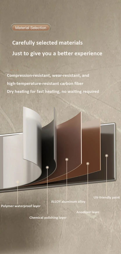 Oxg Electric Heated Towel Rack Wall Mounted Bathroom