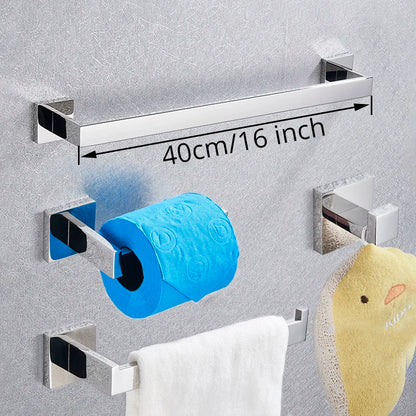 Bathroom Hardware Chrome Robe Hook Towel Rail Bar