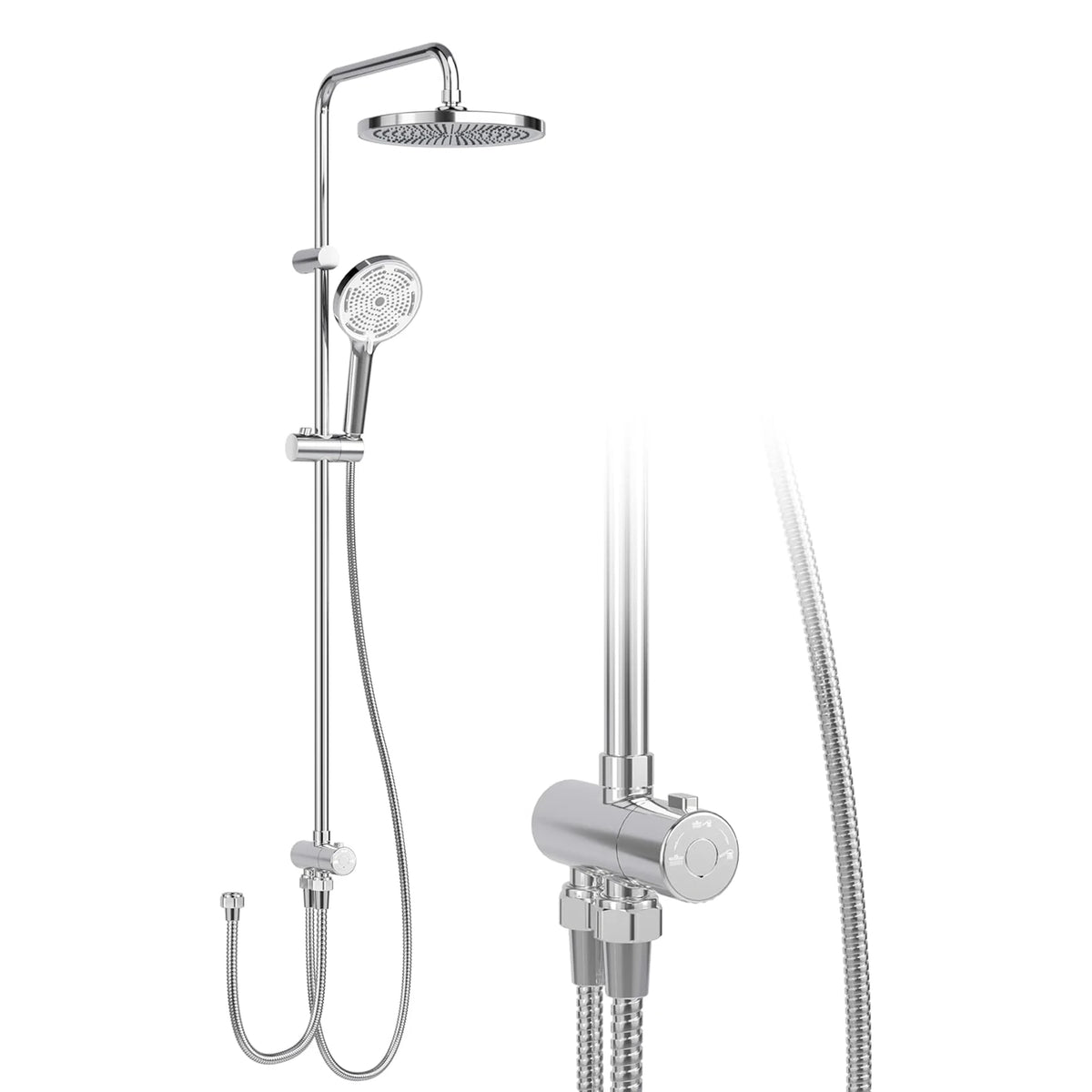 Bathroom Shower System Stainless Steel Showers Faucet Shelf