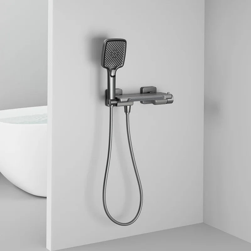 Waterfall Bathtub Faucet Shower Bathroom Wall Mounted Brass