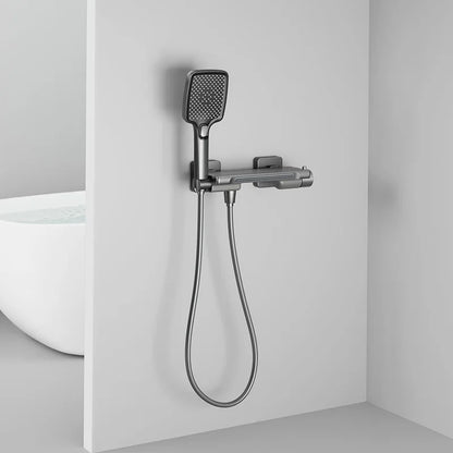 Waterfall Bathtub Faucet Shower Bathroom Wall Mounted Brass
