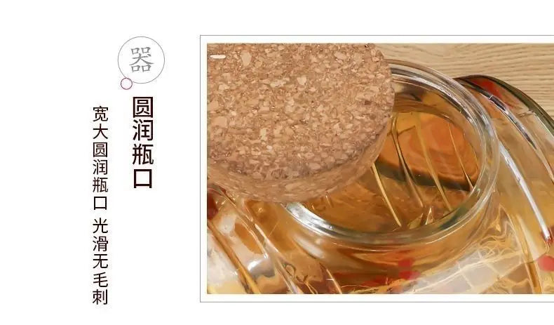 Special Glass Wine Bottle Faucet Fruit Wine Ginseng