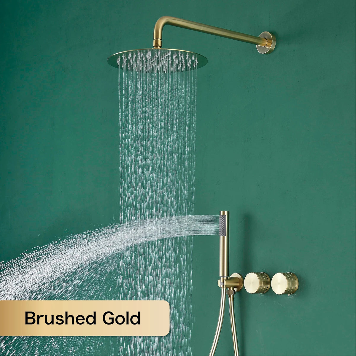 Luxury Gun Gray Brass Bathroom Shower System Concealed