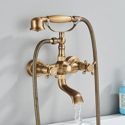 Retro Antique Brass Black Bronze Bathtub Shower Faucets