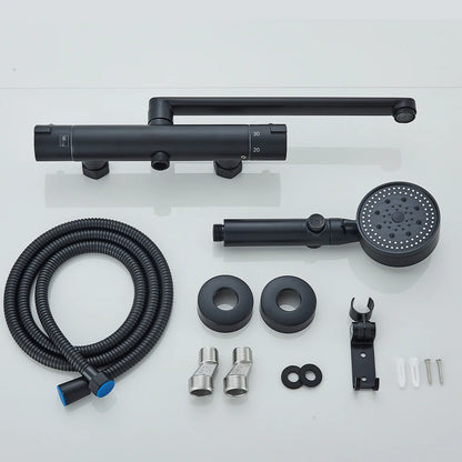 Thermostatic Shower Faucet Bathroom Black Mixertap Thermostat