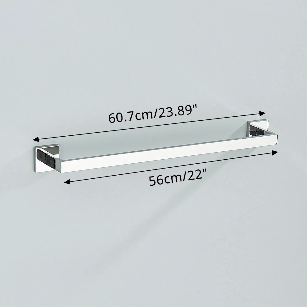 Bathroom Hardware Chrome Robe Hook Towel Rail Bar
