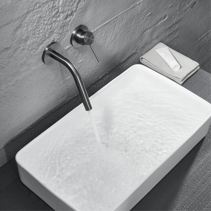 Luxury Brass Wall Mounted Bathroom Faucet Embedded Design