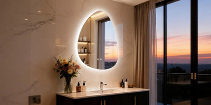 70/77cm Irregular Illuminated Led Bathroom Mirror Makeup Vanity