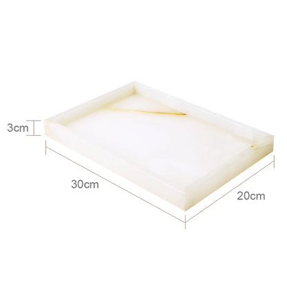White Onyx Natural Marble Bathroom Luxury Soap Dispenser