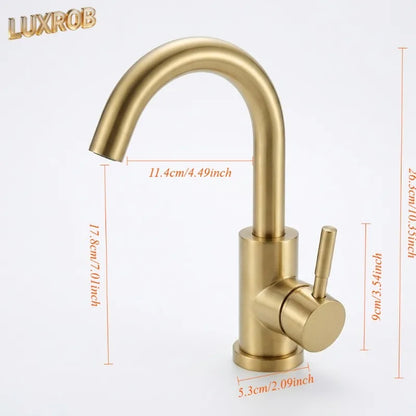Arrival Light Luxury Gold Bathroom Basin Faucet Modern