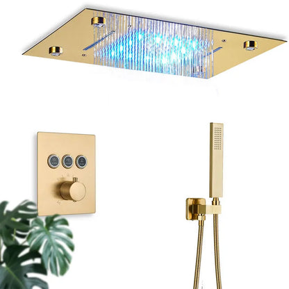 Thermostatic Luxury Shower Faucet Led Shower Ceiling Mount