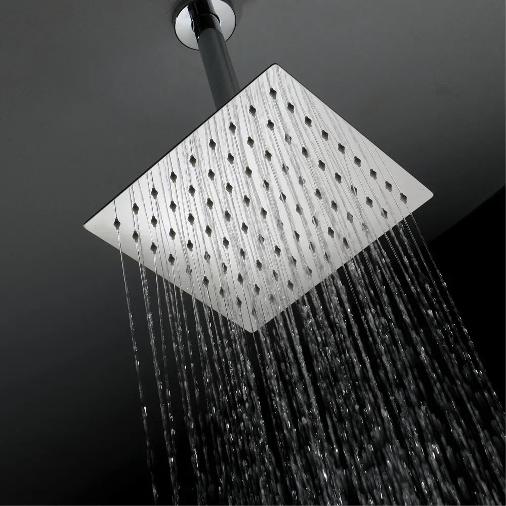 Square Rain Shower Head 304 Stainless Steel Ceiling