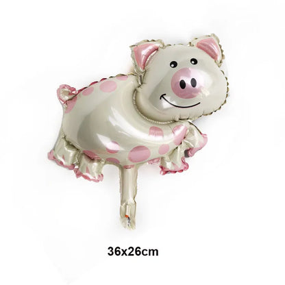 10/30/50pcs Farm Mini Animal Balloon Little Pig Duck