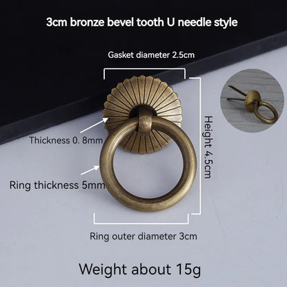 Chinese Medicine Cabinet Circular Ring Tea Can Pull