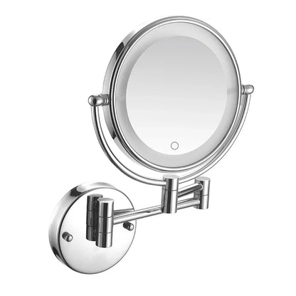 Bathroom 8-Inch Makeup Mirror Folding Rotating Telescopic Mirror