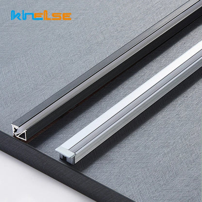 Ultra-Thin Hidden Recessed Cabinet Bar Light 45 Degree