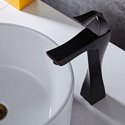 Design Basin Faucet Black Chrome Bathroom Sink Faucet