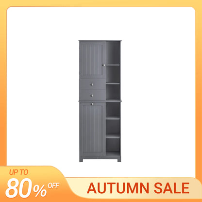 Sobuy Bzr104 High Wardrobe Fold-Out Bathroom Wardrobe Narrow