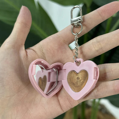 Keychain Mirror Storage Box In Pink Blue White