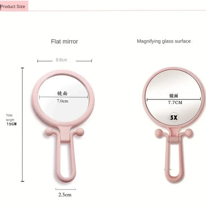 2/5/10x Bright Magnifying Makeup Mirror Handheld Vanity Mirrors