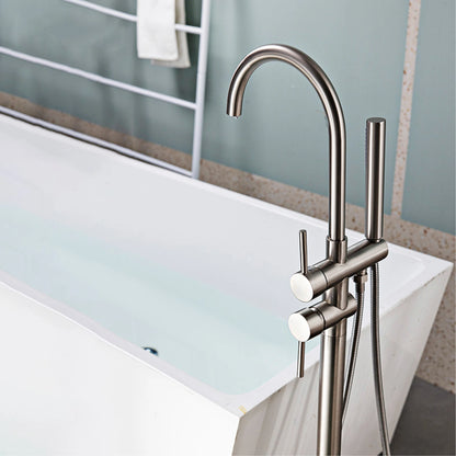 Aitana Luxury Black Brass Bathroom Faucet Floor Standing