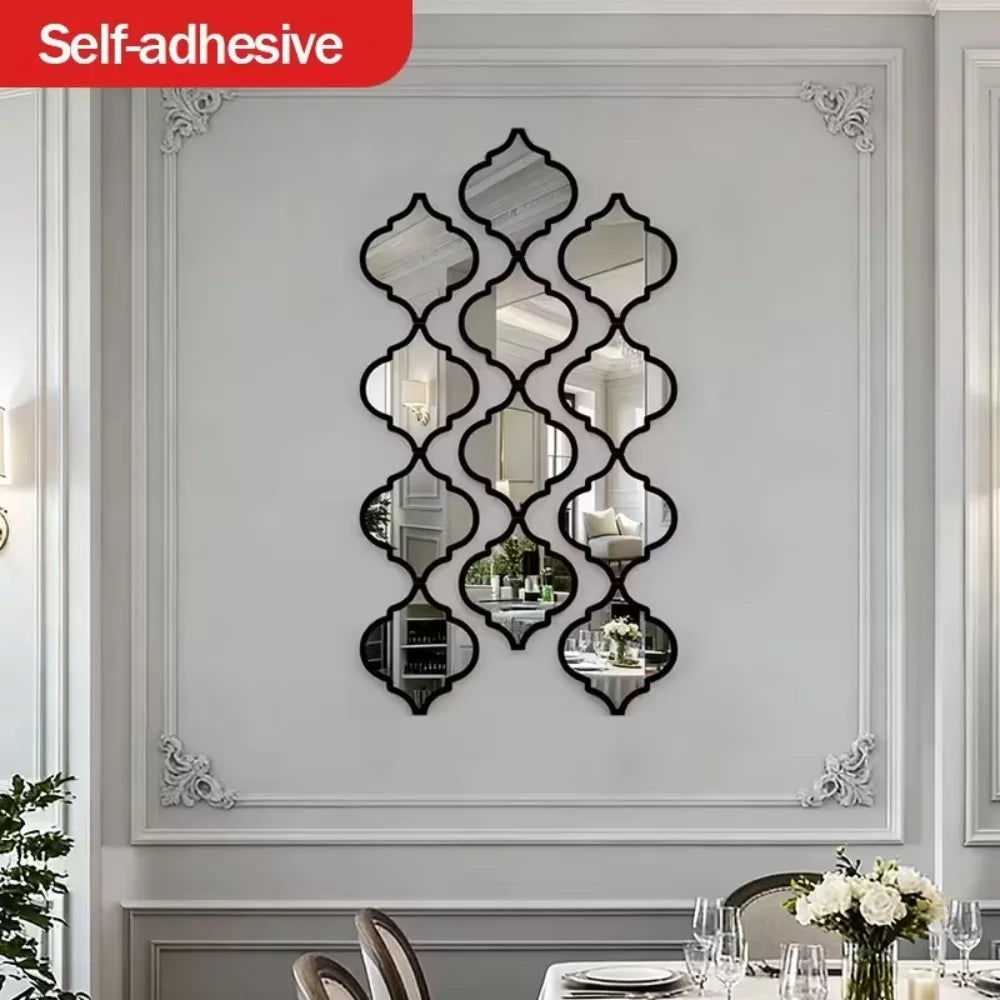 12/6pcs Large Moroccan Mirror - Wall-Mounted Living Room