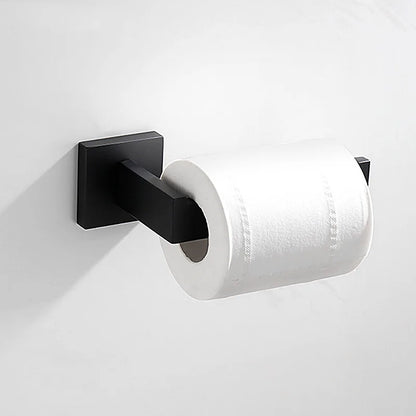 Black Bathroom Stainless Steel Wall Rack Towel Rack