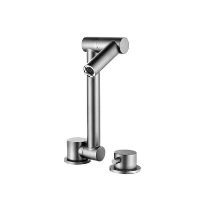 Black 304 Stainless Steel Sink Faucet Concealed Folding