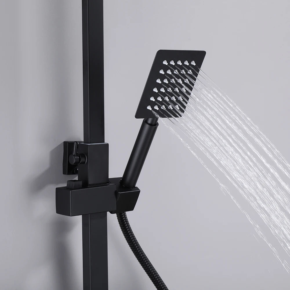 Matte Black Shower Faucet Rainfall High Quality All