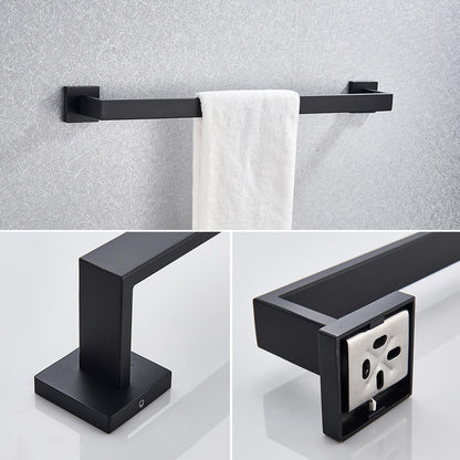 Bathroom Hardware Black Robe Hook Towel Rail Bar