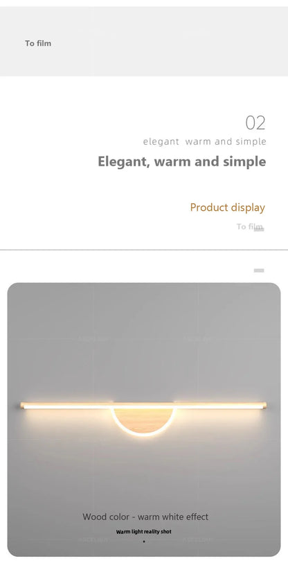 Modern Led Wall Lamp Bathroom Mirror Line Sconce