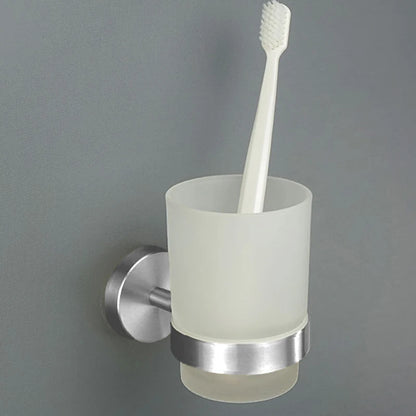 Brushed Nickel Bathroom Wall Mount Bath Shelf Robe