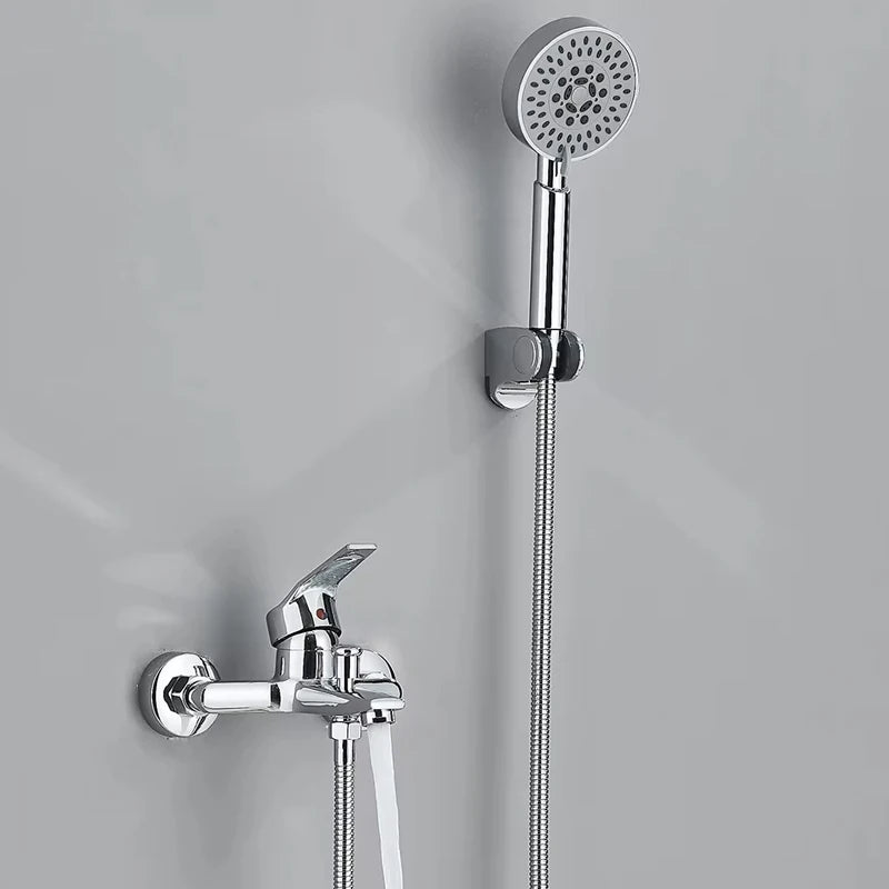 Matte Black Shower Faucet Wall Mount Bathroom Shower