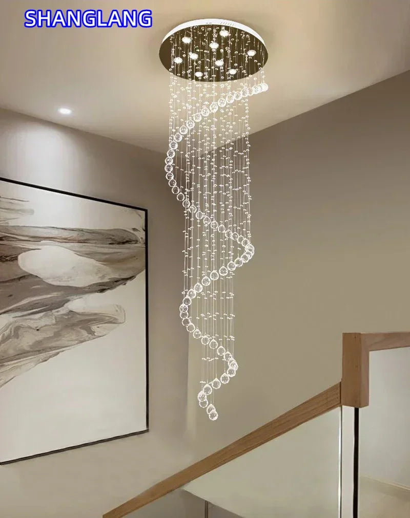 Modern Led Ceiling Chandeliers Light Fixture Staircase Luxury