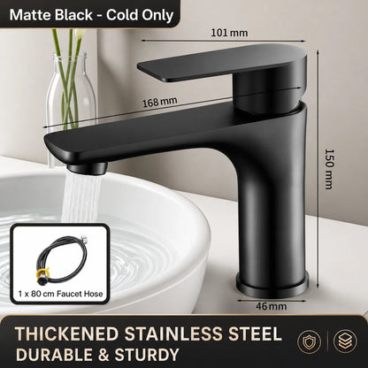 Bathroom Sink Faucet Stainless Steel Cold Mixer Tap