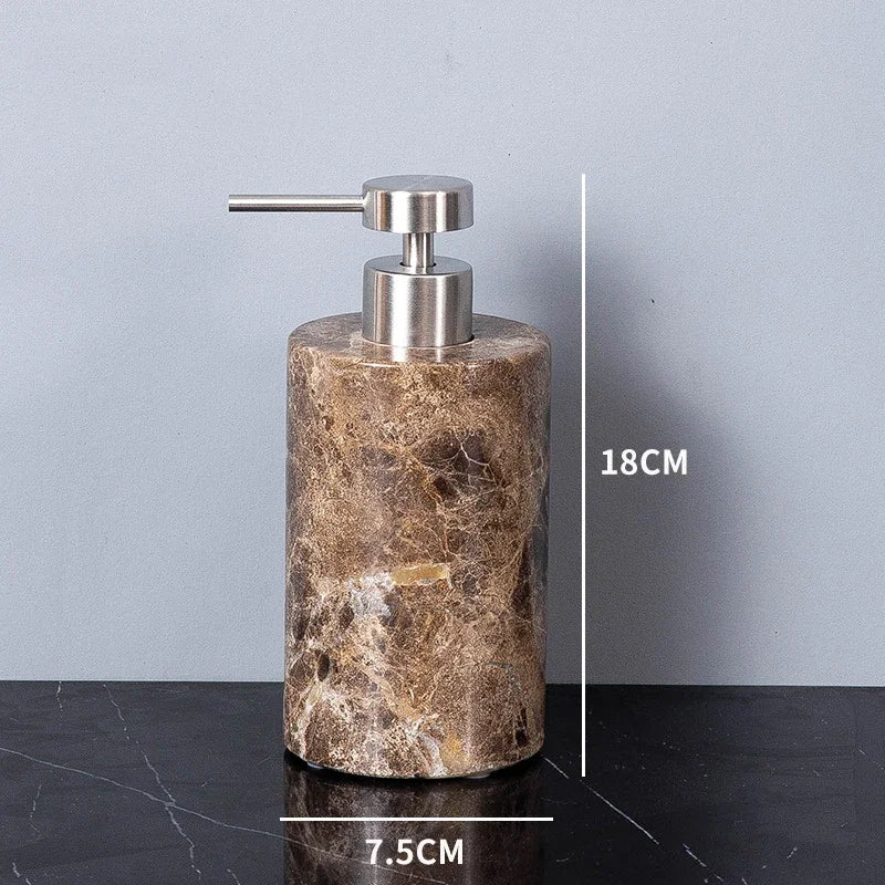 Dark Natural Marble Bathroom Brown Luxury Toothbrush Holder
