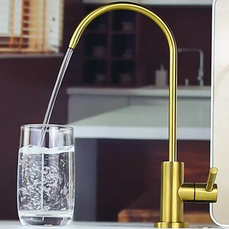 Kktnsg Water Purifier Faucet Brushed Gold Faucet Osmosis