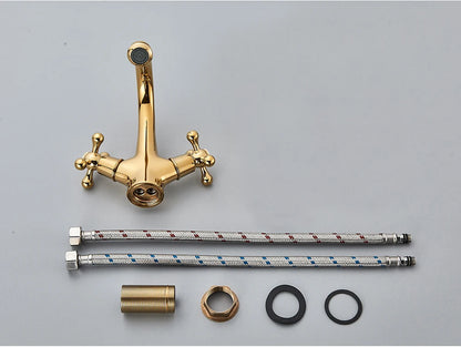 Gold/Antique Brass Bathroom Basin Sink Faucet Mixer Tap