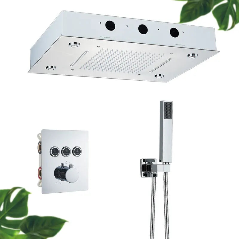 Thermostatic Luxury Shower Faucet Led Shower Ceiling Mount