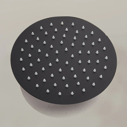 Black Brass Shower System Rain Shower Faucet Bathroom