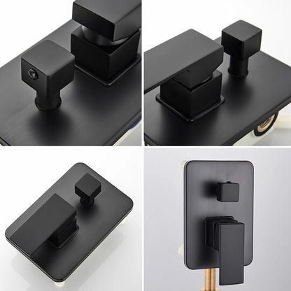 Black Shower Wall Mounted Shower Faucet Mixer 8/10/12/16