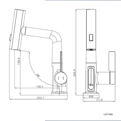 Lcd Bathroom Basin Faucet Digital Display Basin Tap