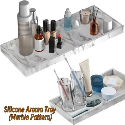 Thickened Bathroom Counter Tray Rectangular Lightweight Silicone